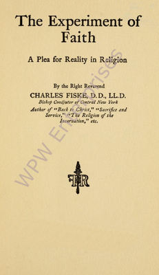 Product picture The Experiment of Faith